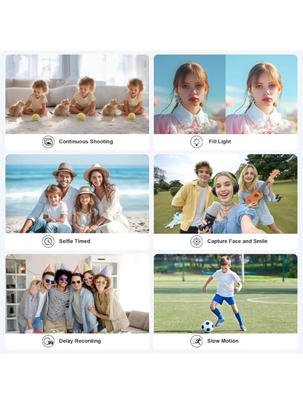 Compact 4K Digital Camera with 50MP, Auto-Focus, 180° Flip Screen & 16X Zoom